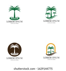 Date tree icon vector illustration logo template