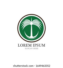 Date tree icon vector illustration logo template