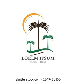 Date tree icon vector illustration logo template