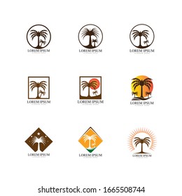 Date tree icon vector illustration logo template