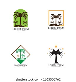 Date tree icon vector illustration logo template