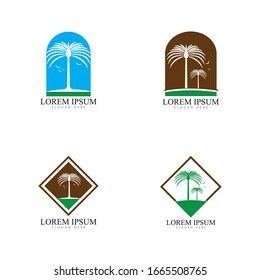Date tree icon vector illustration logo template