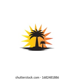 Date tree icon vector illustration logo template
