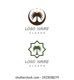 Date tree icon vector illustration logo template