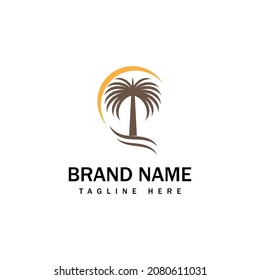 Date tree icon vector illustration logo template