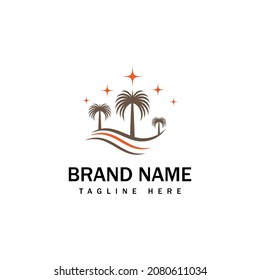 Date tree icon vector illustration logo template