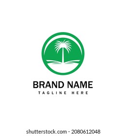 Date tree icon vector illustration logo template