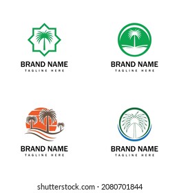 Date tree icon vector illustration logo template