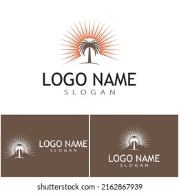 Date tree icon vector illustration logo template