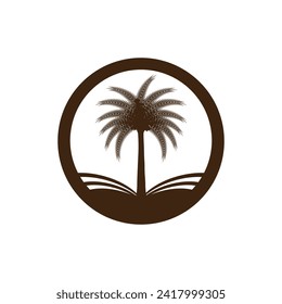 Date tree icon vector illustration logo template