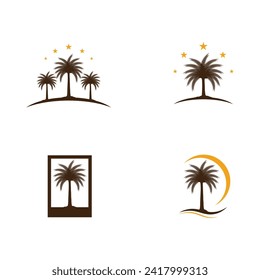 Date tree icon vector illustration logo template