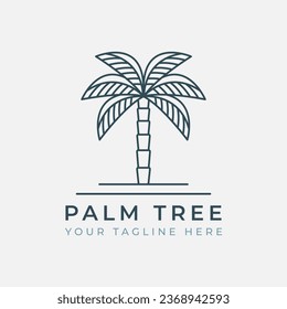 date tree line art logo vector template illustration design. date tree logo