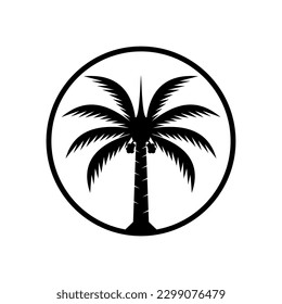 date tree vector logo template