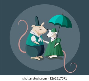 date of two loving mice