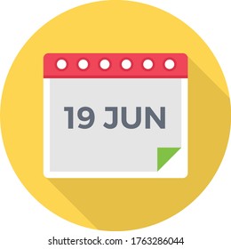 icono de color plano vectorial de fecha  
