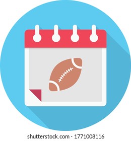 date vector flat color icon