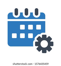 date vector glyph color  icon 