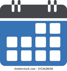 date vector glyph color icon