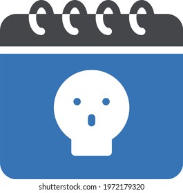 date vector glyph color icon
