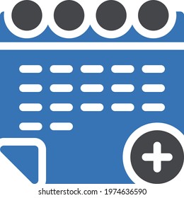 date vector glyph color icon