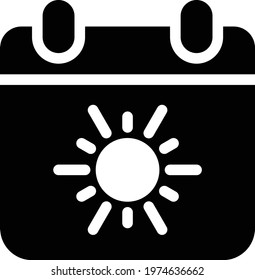 date vector glyph flat icon