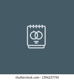 Date vector icon. Date concept stroke symbol design. Thin graphic elements vector illustration, outline pattern for your web site design, logo, UI. EPS 10.