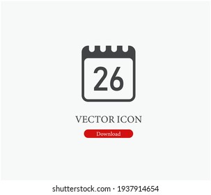 Date vector icon.  Editable stroke. Linear style sign for use on web design and mobile apps, logo. Oscar day ymbol illustration. Pixel vector graphics - Vector