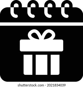 date vector illustration isolated on a transparent background . glyph vector icons for concept or web graphics.