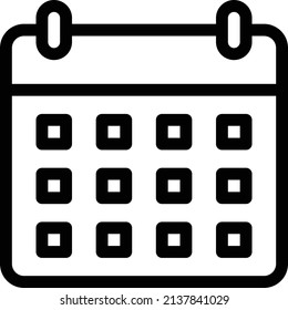 date vector illustration isolated on a transparent background. storke vector icons for concept or web graphics.