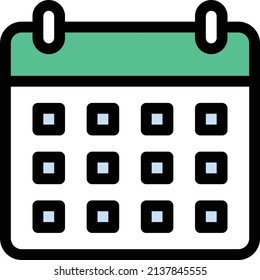 date vector illustration isolated on a transparent background. storke vector icons for concept or web graphics.