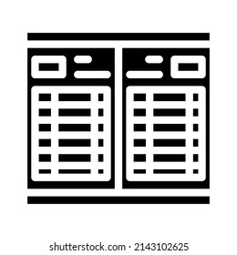 datebook with calendar glyph icon vector. datebook with calendar sign. isolated contour symbol black illustration
