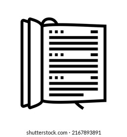 datebook diary line icon vector. datebook diary sign. isolated contour symbol black illustration