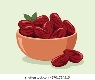 dates in a bowl illustration