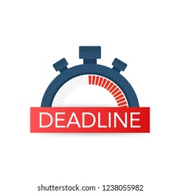 Dates and Deadlines icon. Time icon. Lack of time concept. Vector stock illustration.