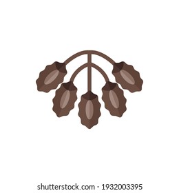 Daten Flache Symbole Logo Illustration Vektorgrafik isoliert. Symbol für Obst und gesundes Essen. Geeignet für Webdesign, Logo, App und Upscale Ihres Unternehmens.