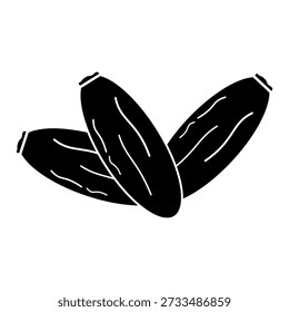 Dates fruit icon commonly eaten during iftar in Ramadan.