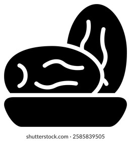 dates fruit icon with glyph style. Suitable for website design, logo, app, UI and etc. Based on the size of the icon in general, so it can be reduced.