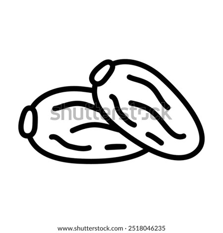 Dates fruit icon line vector design in trendy style