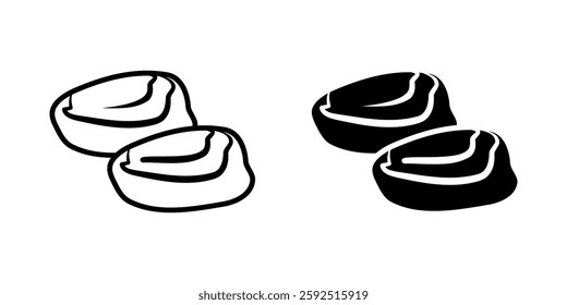 Dates fruit icon set. for mobile concept and web design on white background