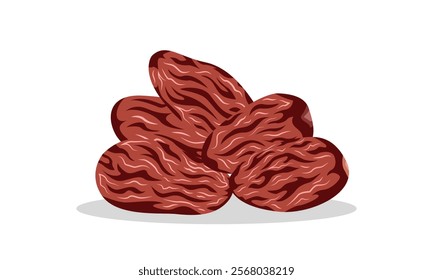 Dates fruit illustration. Date palm fruit for breaking the fast, Iftar, Ramadan Kareem, Eid Al Fitr
