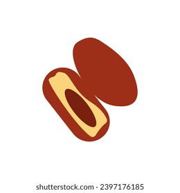 Dates fruit, Kurma vector illustration on white background.