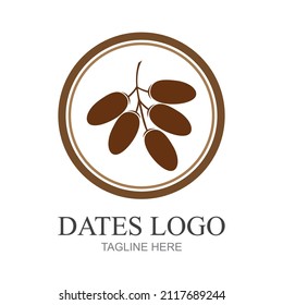 Diseños del logotipo de Fruit Dates, plantilla del logotipo de Fruta Árabe