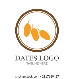 Diseños del logotipo de Fruit Dates, plantilla del logotipo de Fruta Árabe