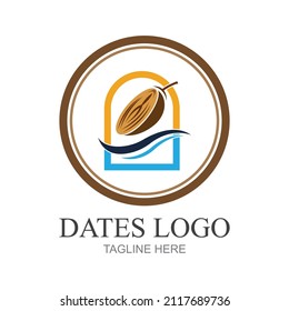 Dates Fruit logo designs, Arabian Fruit logo template