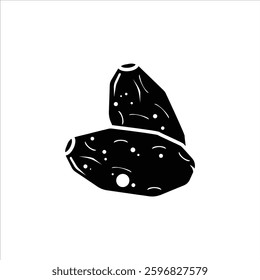 Dates Fruit Silhouette of Ramadan and Islamic Icon