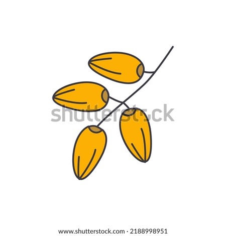 Dates icon in color, isolated on white background 