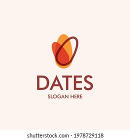 Dates Logo with brown and yellow colors