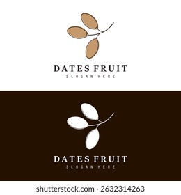 Dates logo design. palm logo design vector