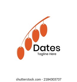 Dates Logo Design Template. Date Palm Farm Logo. dates logo food graphic design element, template for Muslim holidays inspiration.