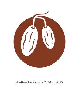 Dates logo food graphic design element template for muslim holidays inspiration